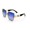 Nuevo modelo sin marco hombre mujer gafas de sol metal decoración calado espejos piernas grandes marco delgado gafas de sol de moda Item Picture